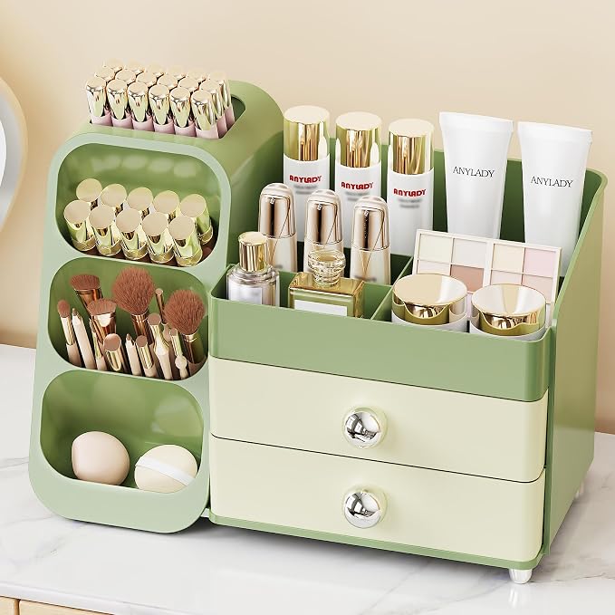 Makeup Organizer with Drawers, Skincare Organizer, Storage Box Cosmetic Display by Anylady