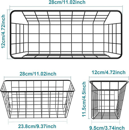 MaraFansie Hanging Kitchen Baskets, 2 Pack Wire Storage Basket Over Cabinet - Image 7