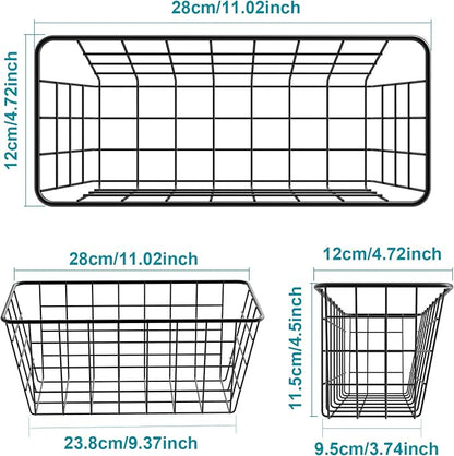 MaraFansie Over the Cabinet Door Organizer Wall Wire Baskets Hanging Kitchen - Image 3