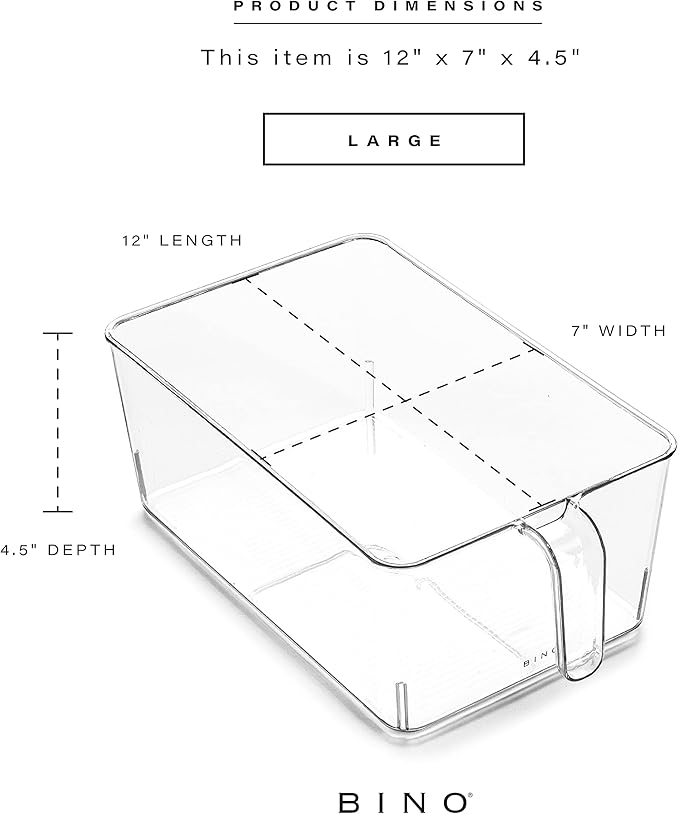 BINO l Plastic Storage Bins l THE HOLDER COLLECTION l 2-Pack, Medium Multi-Use - Image 3