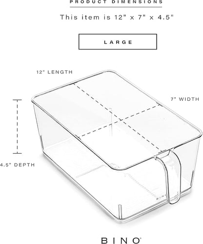 BINO l Plastic Storage Bins l THE HOLDER COLLECTION l 2-Pack, Medium Multi-Use - Image 3