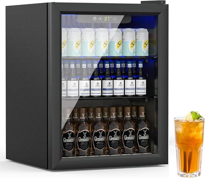 70 Can Freestanding Beverage Refrigerator, 1.6 Cu. Ft Drink Fridge by Stopsad
