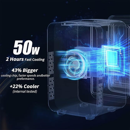Mini Fridge, 4 Liter Makeup Fridge, 110V AC/ 12V DC Thermoelectric Cooler and - Image 5