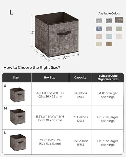 SONGMICS Storage Cubes, 13-Inch Non-Woven Fabric Bins - Image 4