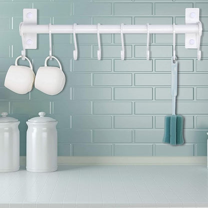 Dseap Kitchen Utensil Holder Hanger, Pot and Pan Rack Wall Mounted, Kitchen Rail - Image 4