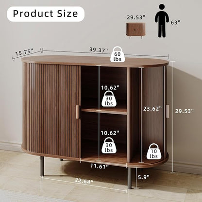 Buffet Sideboard Cabinet with Storage, Modern Accent Coffee Bar Console Table - Image 2