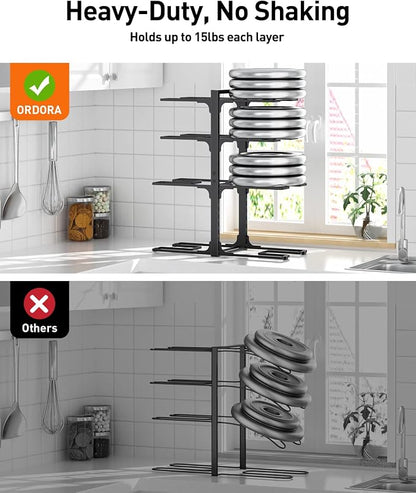 ORDORA Pots and Pans Organizer: under Cabinet, 20.8" Height Heavy Duty 120LBS - Image 6
