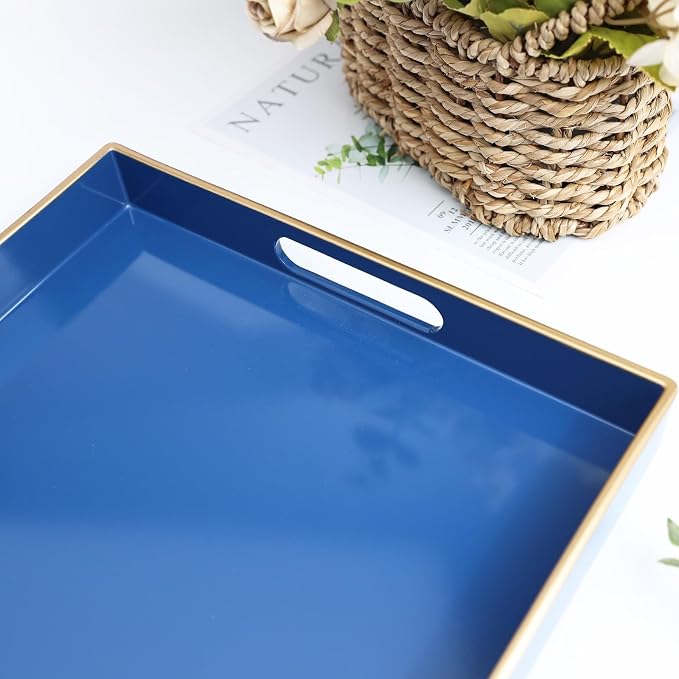 Spsyrine Blue Decorative Serving Tray - Image 6