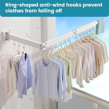 Abiglifty Clothes Drying Rack Wall Mounted, Laundry Drying Rack Collapsible - Image 4