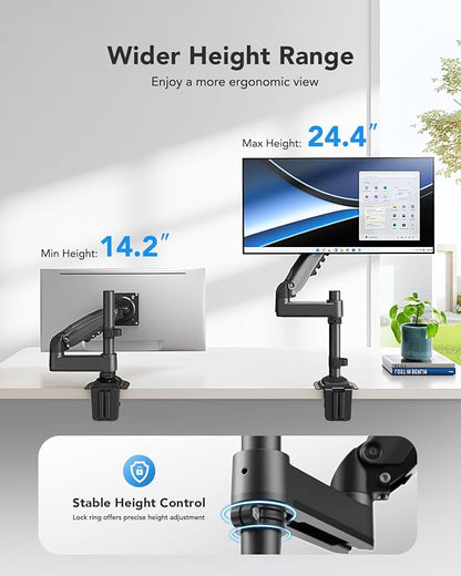 HUANUO Single Monitor Arm, Adjustable Desk Mount - Image 4