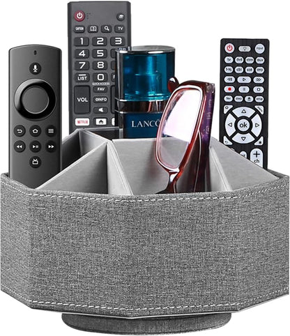 Swivel Remote Control Holder, 9 Rooms Desk Organizer and Decorations by YAPISHI
