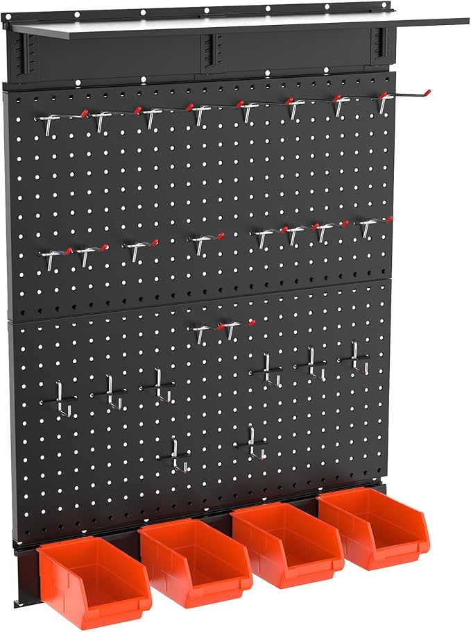 TORACK Garage Metal Pegboard by TORACK