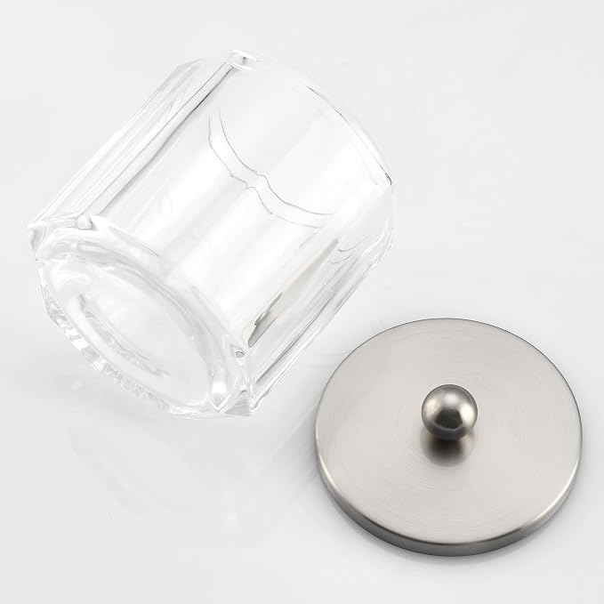 Clear Transparent Apothecary Octagional Shaped Glass Canister Jar - Image 6