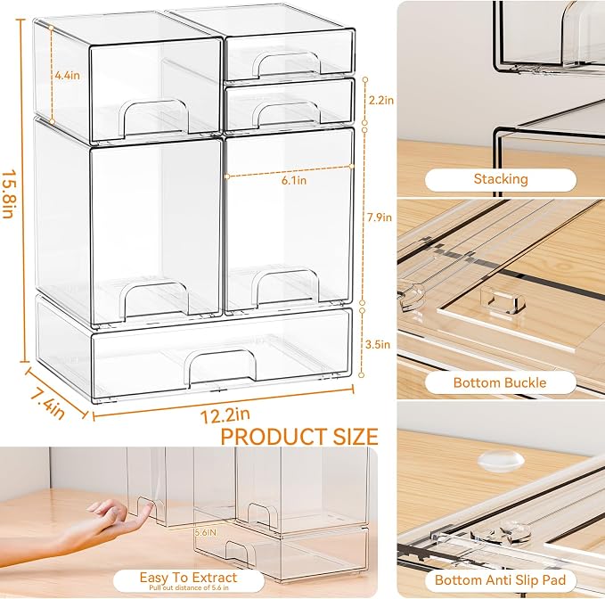 Yieach 6 Set Clear Baby Bottle Organizer - Image 3