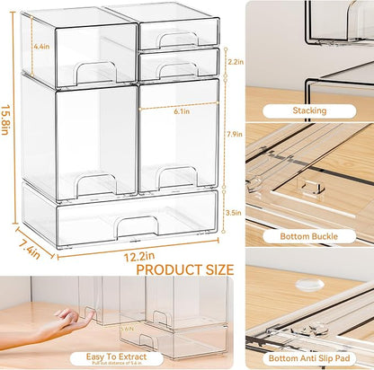 Yieach 6 Set Clear Baby Bottle Organizer - Image 3
