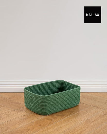 Small Woven Basket, 13.5 x 9.5 x 5 Inches, Storage Basket - Image 8