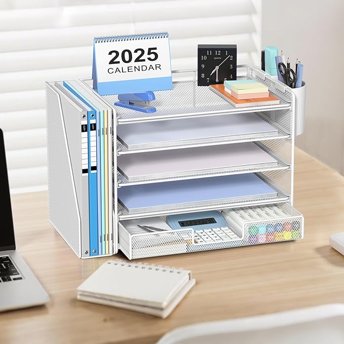 OPNICE Desk Organizer, 5-Tier Desktop File Organizer - Image 2