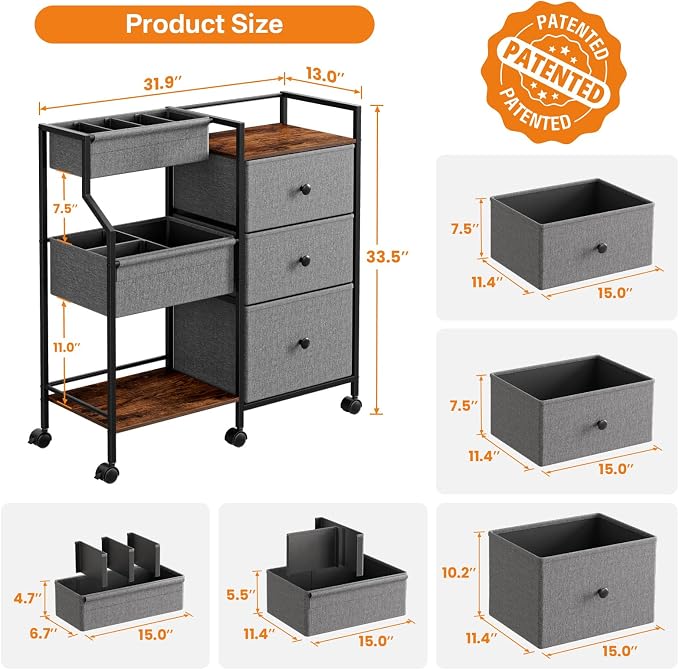 Modanais Baby Diaper Caddy Organizer Cart - Image 2