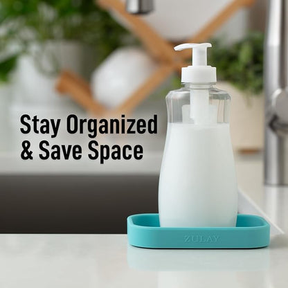 Zulay Kitchen Small Silicone Sponge Holder – Space-Saving Sink Organizer Tray - Image 6