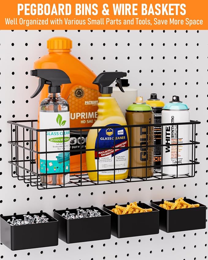 INCLY 238PCS Pegboard Accessories Organizer Kit, Peg Board Hooks Assortment - Image 5