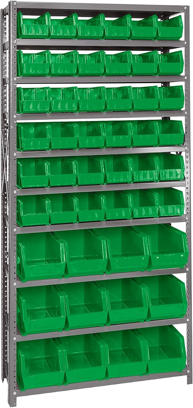 Quantum Storage Systems QSBU-230240GN Giant Open Hopper Steel Shelving System by QuantumStorageSystems