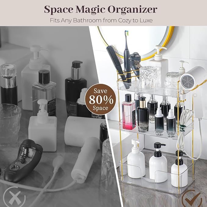 Bathroom Counter Organizer Countertop, 3 Tier Makeup Perfume Storage - Image 5