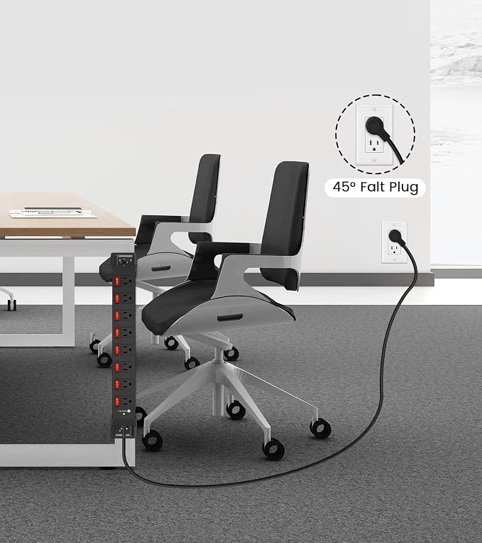 Heavy Duty Power Strip with Individual Switches, 8 Outlets 14 Gauge Industrial - Image 8