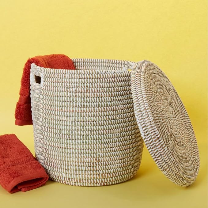 Small White Storage Basket by Senegalo