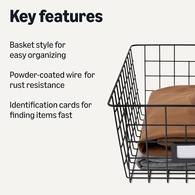 Amazon Basics Wire Storage Baskets - Image 2