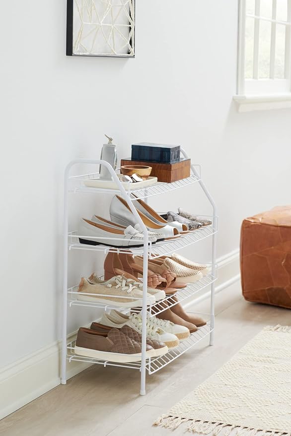 Rubbermaid 4-Tier Wire Shoe Rack, Simple Assemble, Storage Shelf - Image 2
