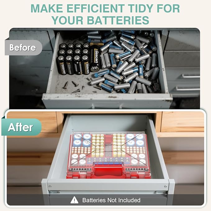 Battery Organizer Storage Holder Box Case - Image 2