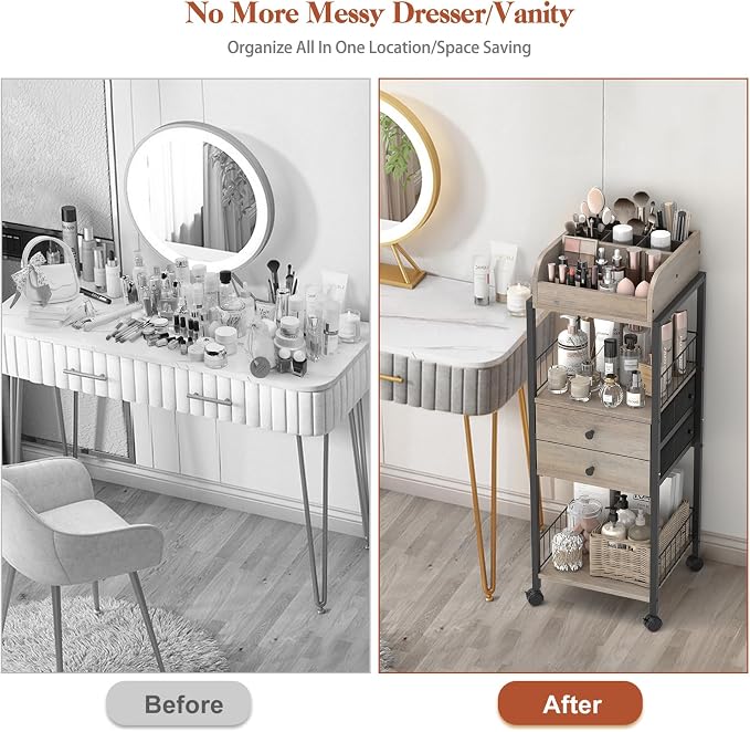Makeup Organizer, Floor Skincare Organizers Make Up Organizers and Storage - Image 5