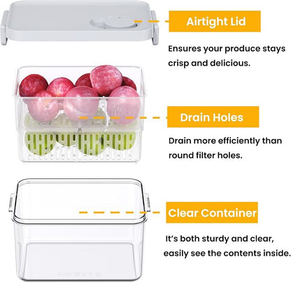 vacane Clear Fruit Containers for Fridge - Image 6