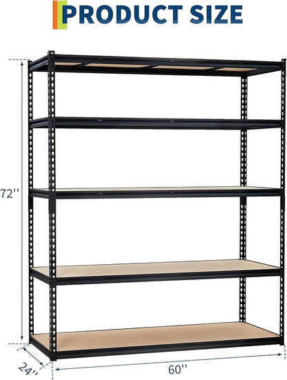 PeakPursuit Storage Shelving Unit, 5-Tier Adjustable Metal Storage Shelves - Image 3