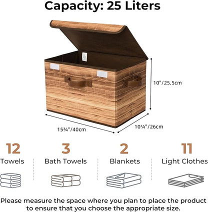 GRANNY SAYS Storage Boxes with Lid, Fabric Storage Bins with Lids, Decorative - Image 6
