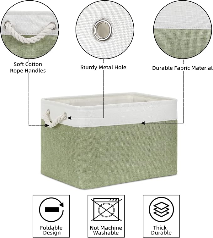Bidtakay Large Fabric Baskets for Organizing Closet Organizers and Storage - Image 7