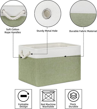 Bidtakay Large Fabric Baskets for Organizing Closet Organizers and Storage - Image 7
