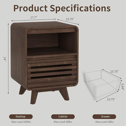 Fluted Night Stand Nightstand - Image 2