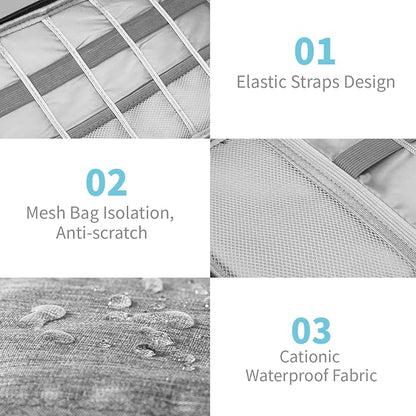 Lcsmaokin Electronics Organizer Travel Case, Electronic Accessories Storage Bag - Image 6