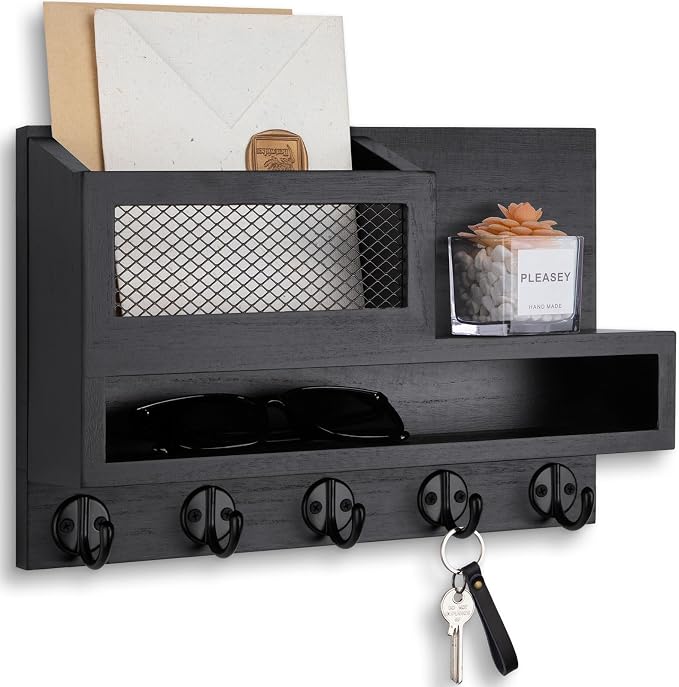 Key and Mail Holder Wall Mount, Key Hanger by Lucundm