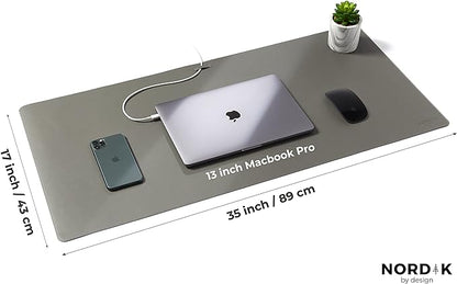 Nordik Leather Desk Mat Cable Organizer - Image 6