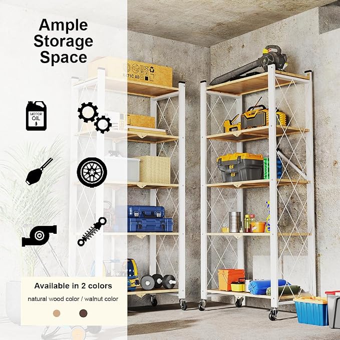 5-Tier Foldable Storage Shelves - Image 6
