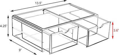 Sorbus Large Stackable Acrylic Drawers - Image 3