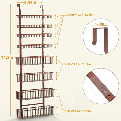 Moforoco Over The Door Pantry Organizer, Pantry Door Organizer Shelves - Image 5
