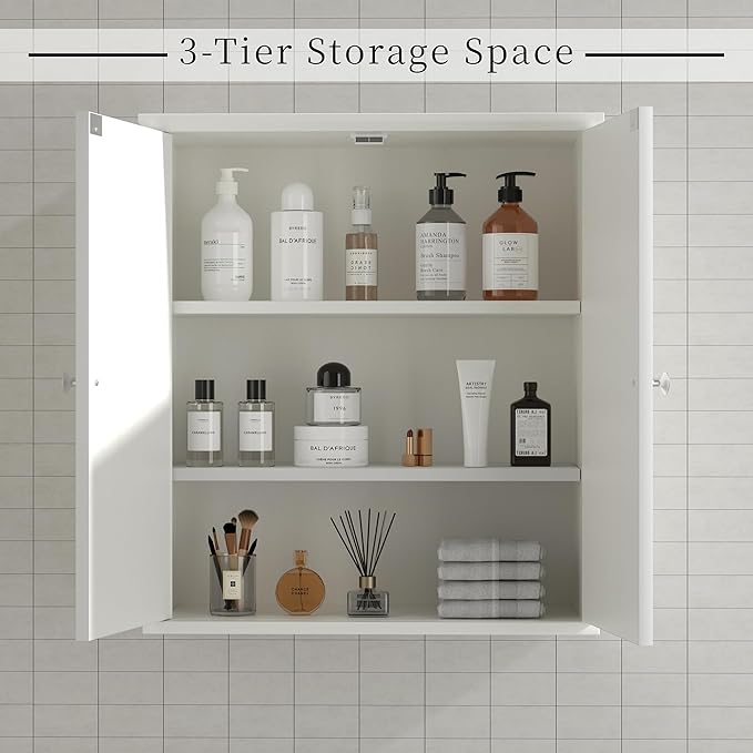 Shintenchi Bathroom Wall Medicine Cabinet, Over The Toilet Storage, - Image 5
