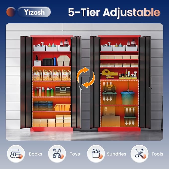 Yizosh Metal Storage Cabinet - Image 7