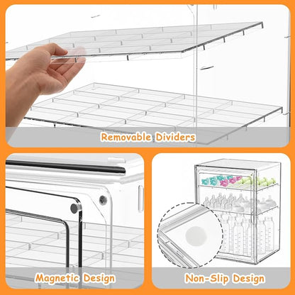 Baby Bottle Organizer, Adjustable Height Bottle Storage Organizer Baby - Image 3