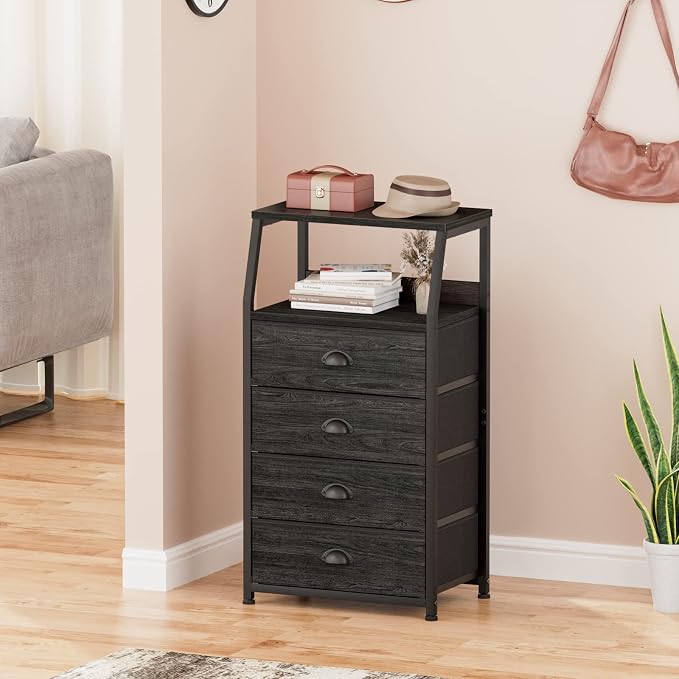Furnulem Dorm Tall Nightstand, Small Dresser - Image 8