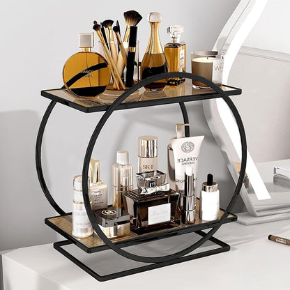 Perfume Organizer for Dresser, 2 Tier Vanity Makeup Organizer, Bathroom by YIWANFW