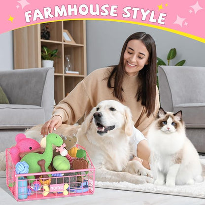 Kaiferty Indestructible Dog Toy basket, Small Toy Box - Image 6
